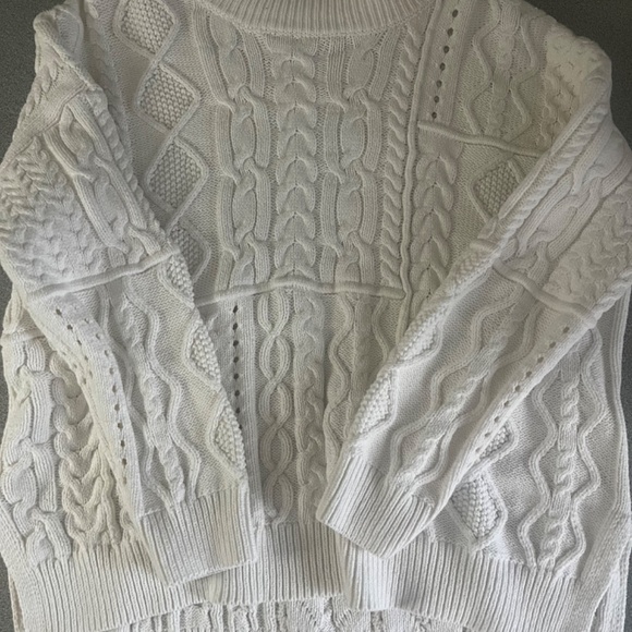 Anthropologie white knit sweater - Picture 2 of 3